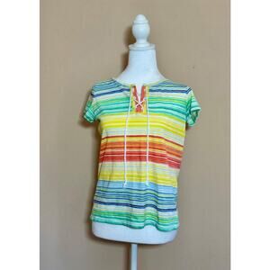 Talbot's shirt, Talbots clothing, vintage Talbots,vacation shirt,striped shirt,